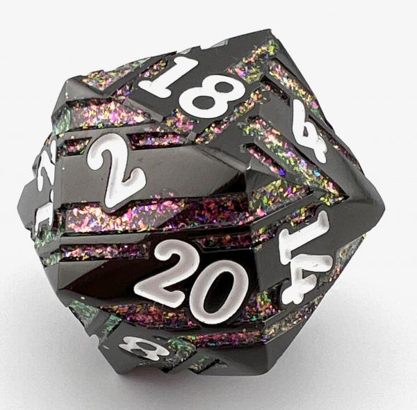 Large (33mm) Striped Metal D20 picture
