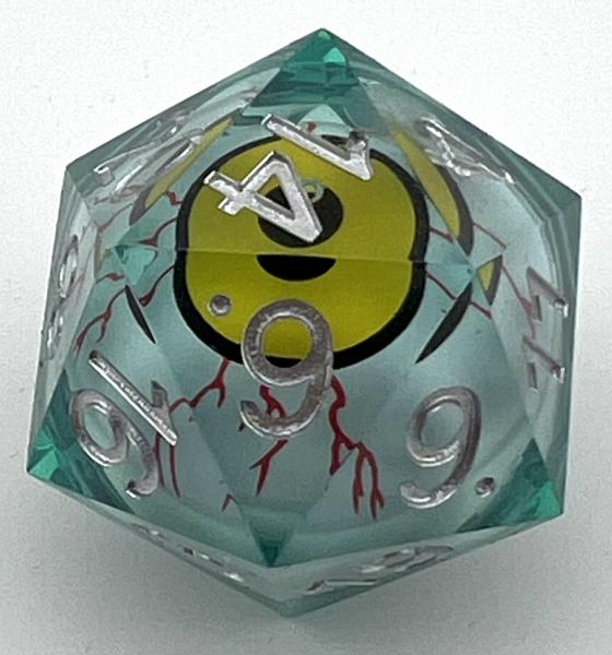 Sharp Edged Resin - Oversized D20 Liquid Core Moving Eyeball Series picture