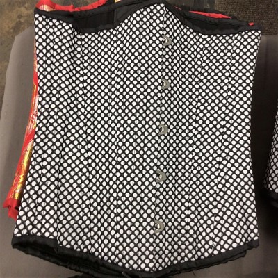 Black and White Mesh Corset