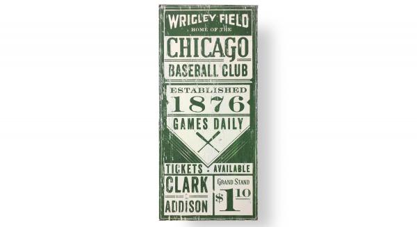 Wrigley Field retro Style Reproduction Ticket Sign