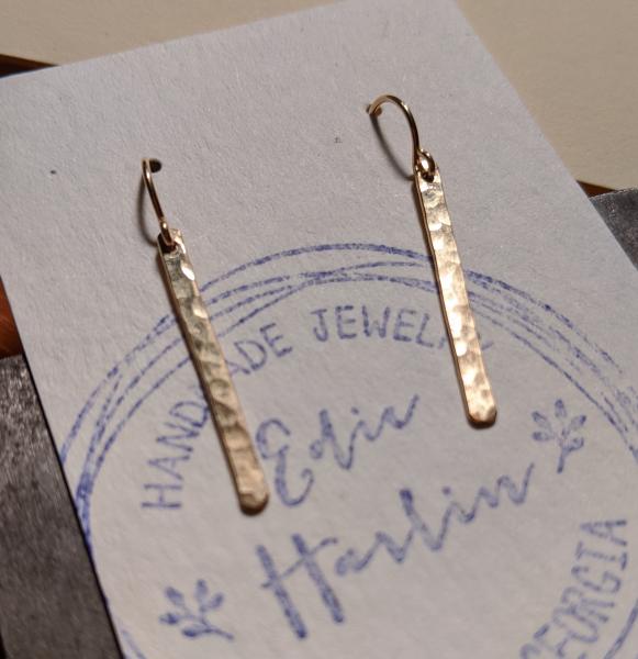 Tiny Gold Matchstick Earring