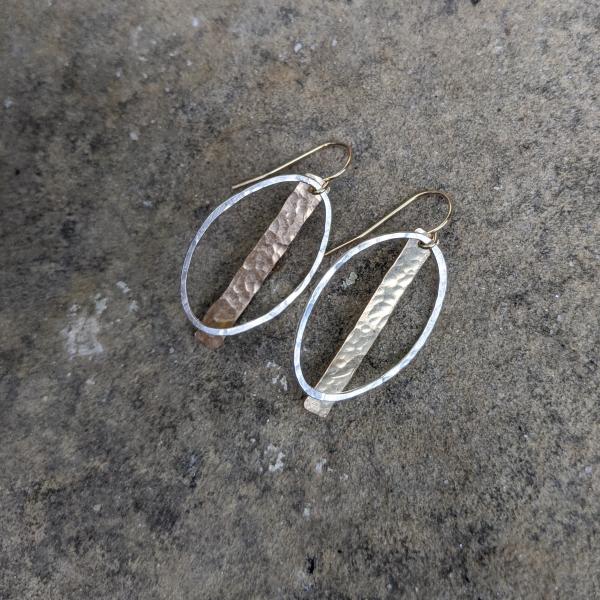 Oval and Bar Earring