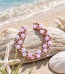 Beaded Bracelet - Kunzite and Copper