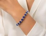 Bracelet - Royal Blue Crystals and Silver