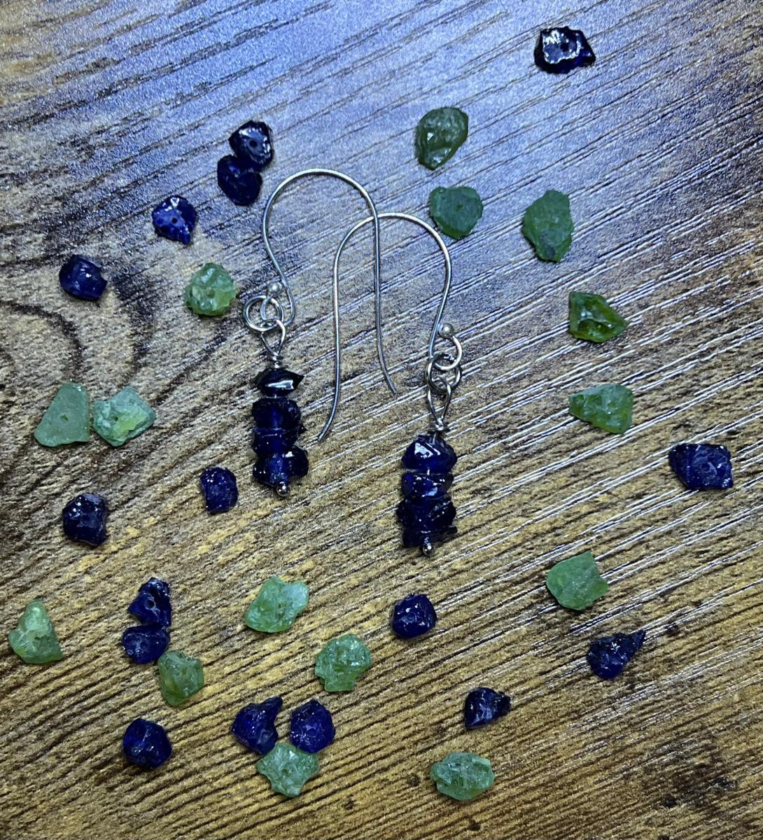 Sapphire and Sterling Silver Earrings picture