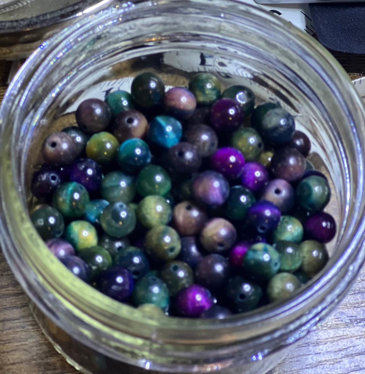 Stone Bracelet Natural Stone Silver or Gold Hardware: Turquoise, Aventurine, Dragon Stone, Cats Eye Jasper, Cats Eye Starry Night picture