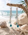 Blue Ombre Glass Earrings