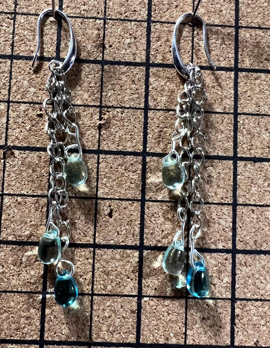 Blue Ombre Glass Earrings picture