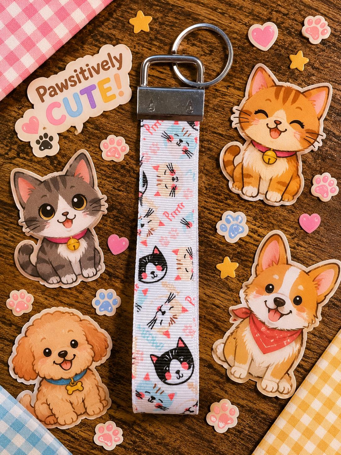 Keychain/bag charm - Cats or Dogs picture