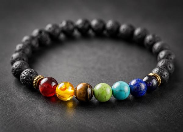 Lava Rock and Gemstone Bracelet - Essential Oil Aromatherapy Diffuser