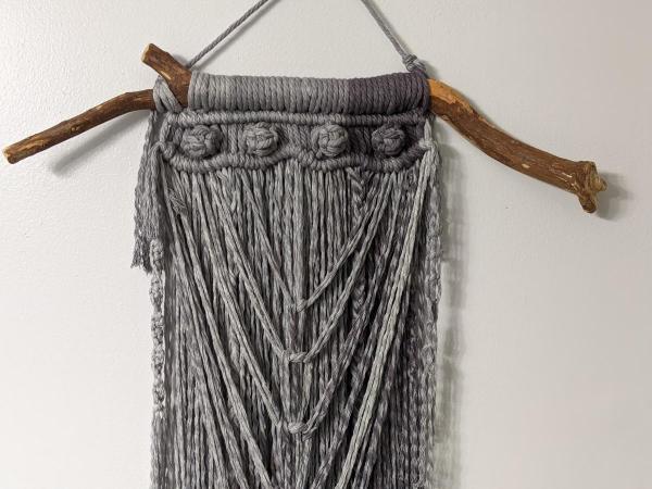 Macrame Wall Art - Hand Dyed Gray Ombre picture