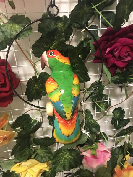 8''Wooden Carved Parrot