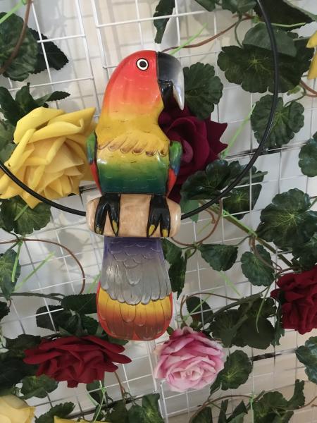 12'' Wooden carved Parrot picture