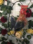 12" Wooden Carved Rooster