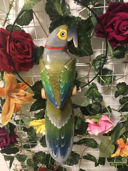 16"Wooden Carved Parrot