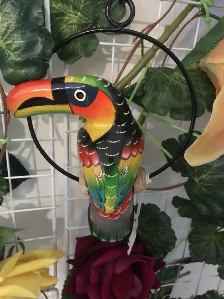 6" Wooden Carved Tucan picture