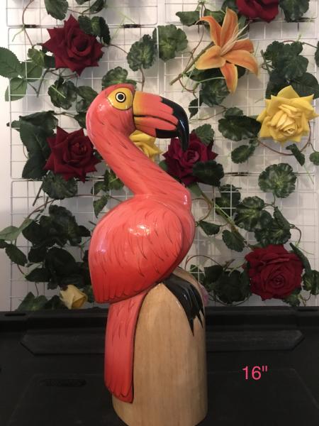 16" Wooden Flamingo Base picture