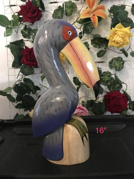 16'' Pelican Wooden Carved Base picture