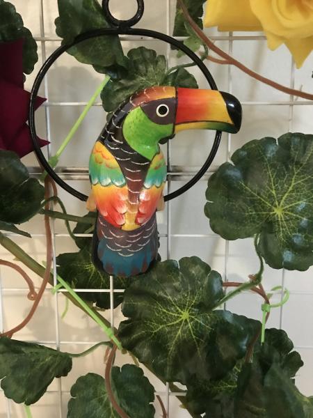 4" Wooden Carved Tucan picture