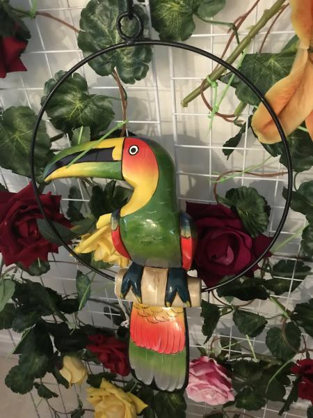 12'' Wooden carved Tucan picture