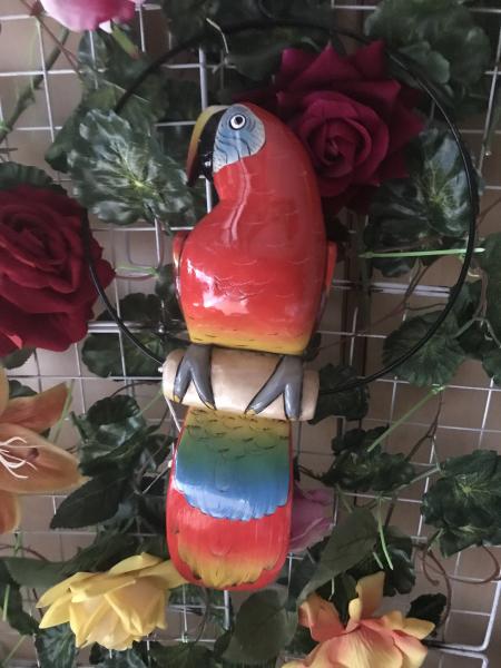 16''Wooden Carved Parrot picture