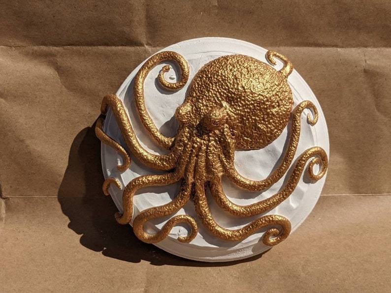 Gold Octopus Plaque