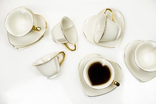 Heart tea cup & saucer set