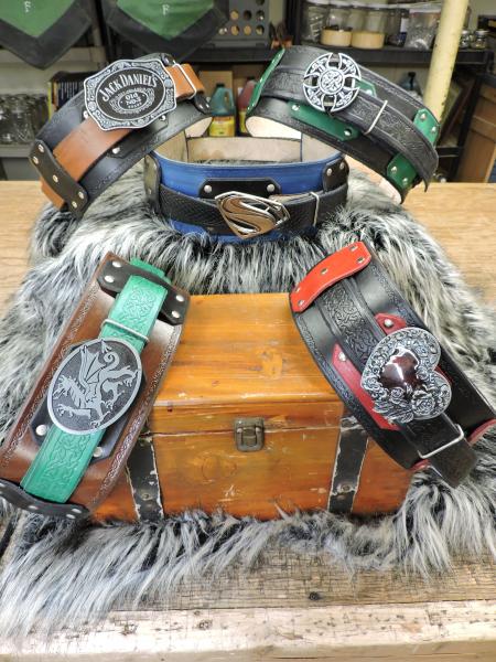 Leather belts picture