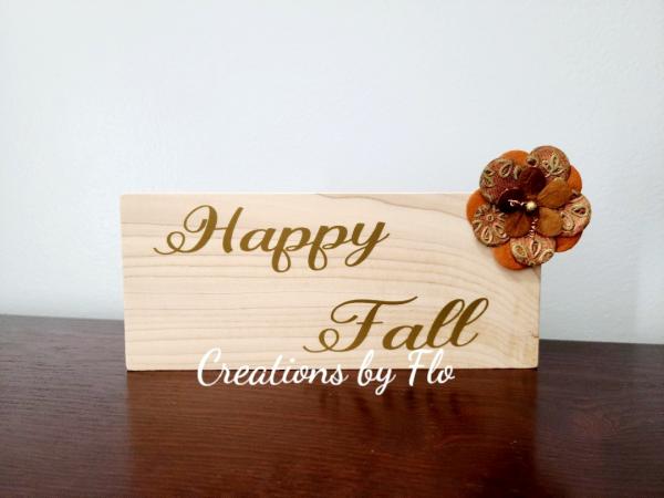 Fall wood sign