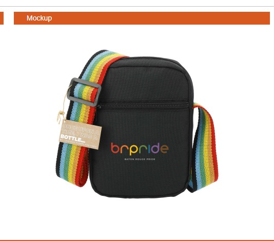 BR Pride Rainbow crossbody tote