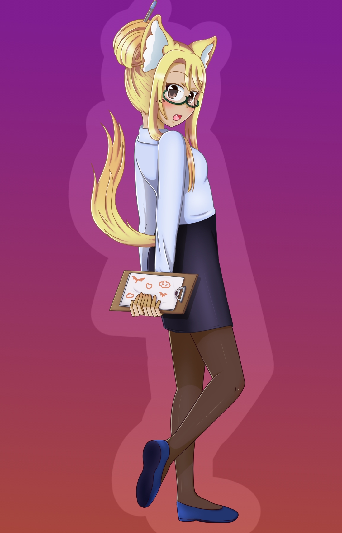 oNyaa-Chan Halloween Clear Stickers - Original Character Halloween Themed Individual Stickers picture