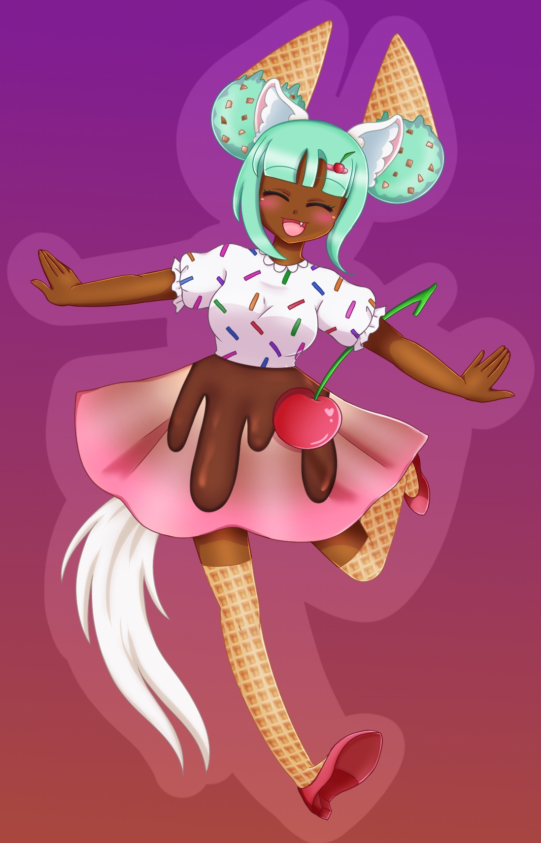 oNyaa-Chan Halloween Clear Stickers - Original Character Halloween Themed Individual Stickers picture