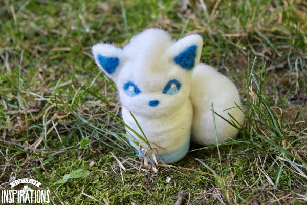 Felted White Ice Cloud Fox