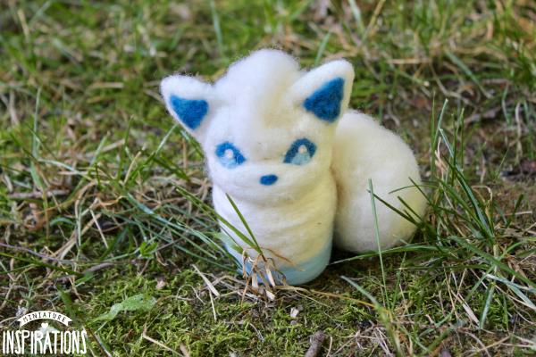 Felted White Ice Cloud Fox picture