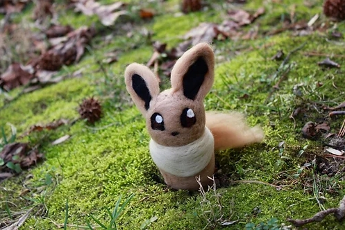 Felted Brown Fox Creature