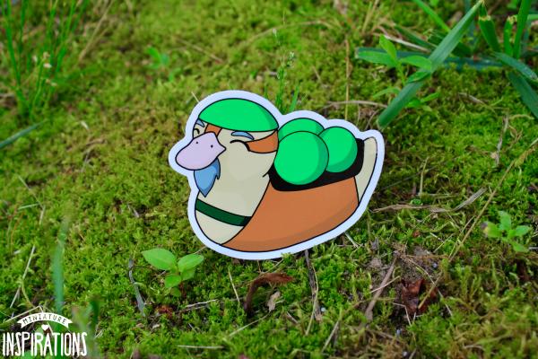 Cabbage Baby Turtle Duck 3" Vinyl Sticker picture