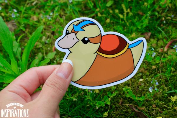 Air Baby Turtle Duck 3" Vinyl Sticker