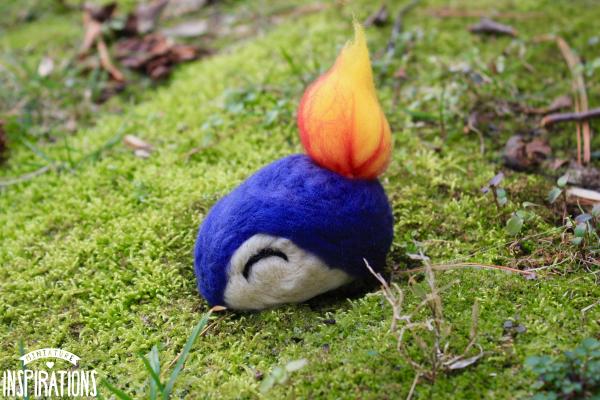 Felted Fire Hedgehog