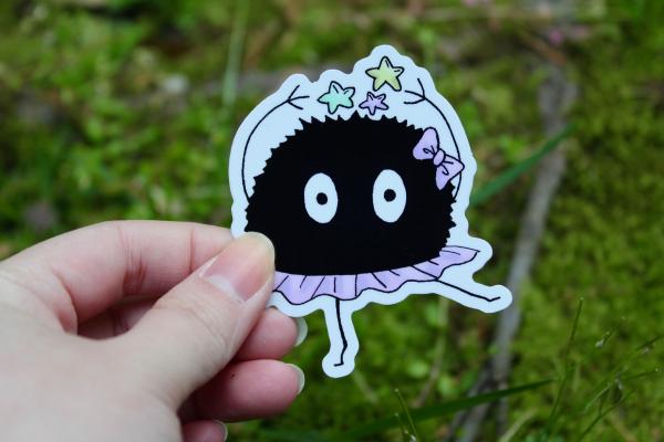 Soot Sprite Ballerina 2.5" Vinyl Sticker picture