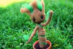 Felted Baby Tree in Clay Pot