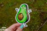 Happy Avocado 4" Vinyl Sticker