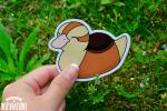 Close Eyed Baby Turtle Duck 3" Vinyl Sticker