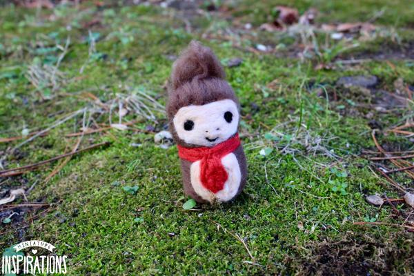 Felted Monkey with Tie picture