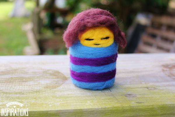 Felted Blue and Purple Girl