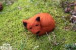 Felted Sleeping Orange Fox Wolf