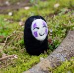 Felted Black Ghost Spirit