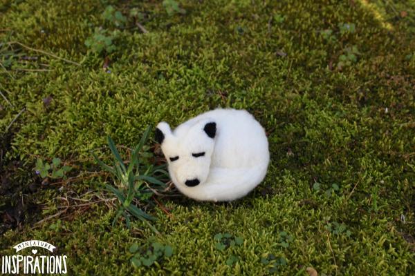 Felted White Fox Wolf picture