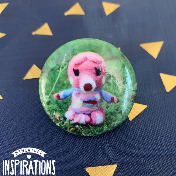 Pink Octopus 1.5" Button