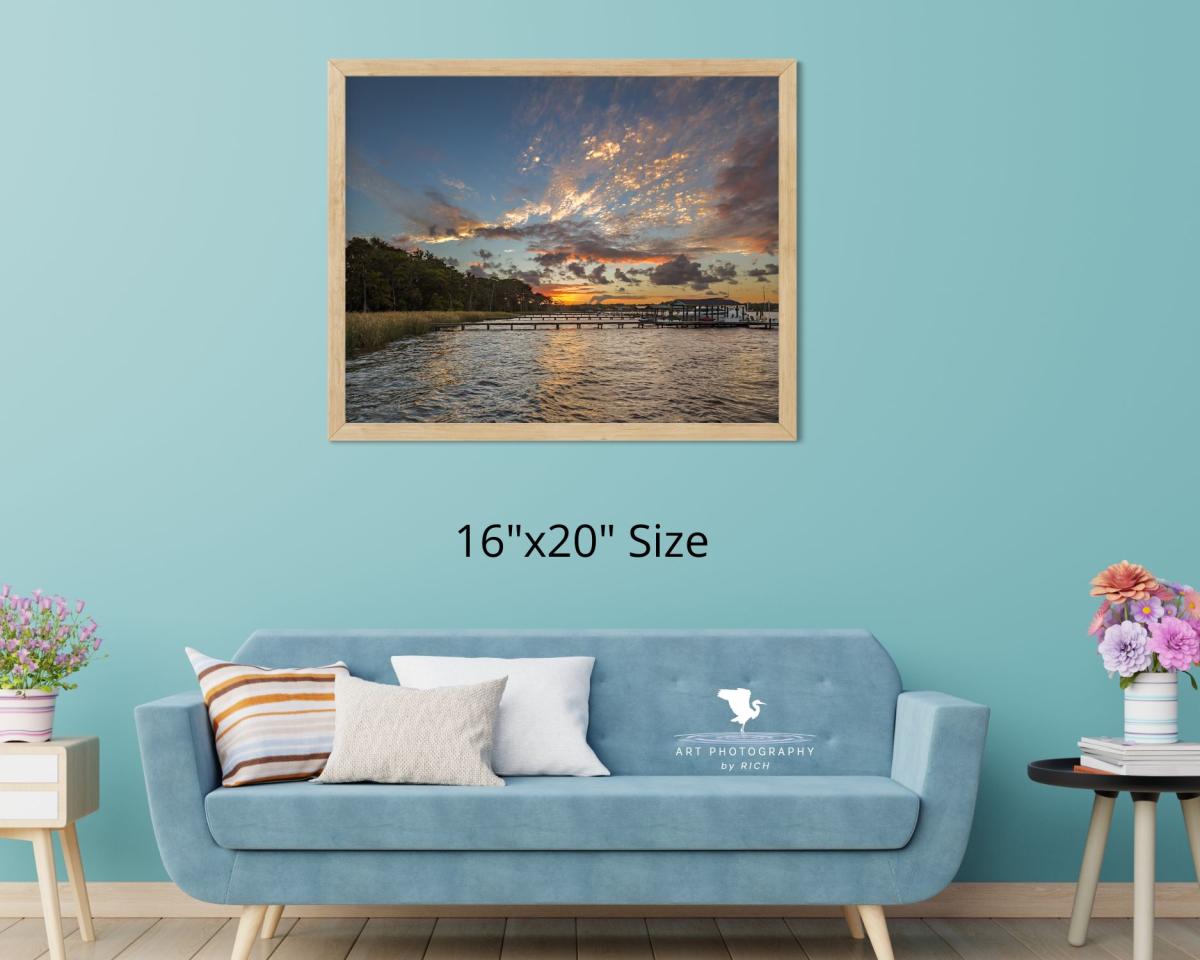 Island Sunset Nature Photography, Color Landscape Photo, Original Photographic Wall Art, Old Florida Art Photography, Scenic Waterscape picture