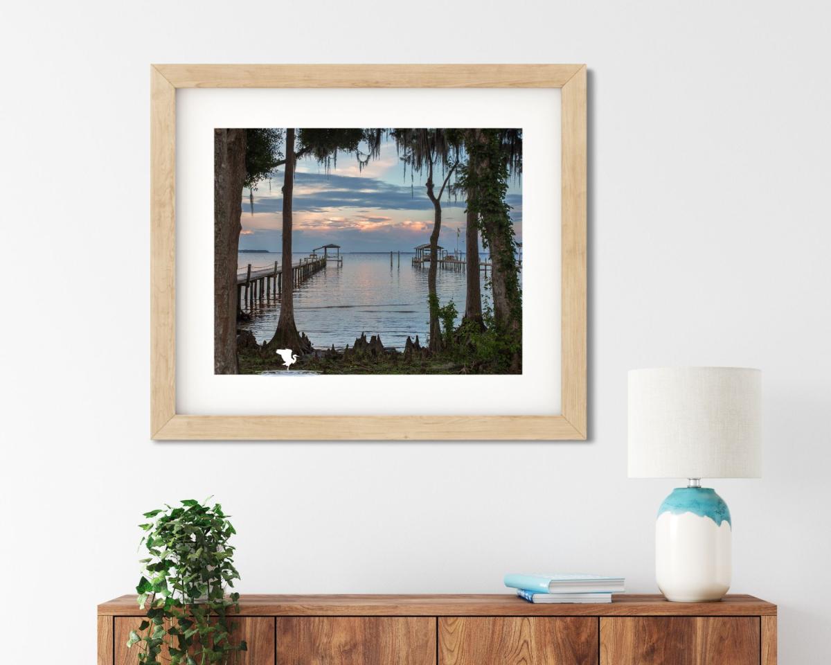 Old Florida at Dusk Original Nature Photograph, Fine Art Photograph, Scenic Waterscape, Florida Water Décor, Landscape Photo, Wall Artwork picture